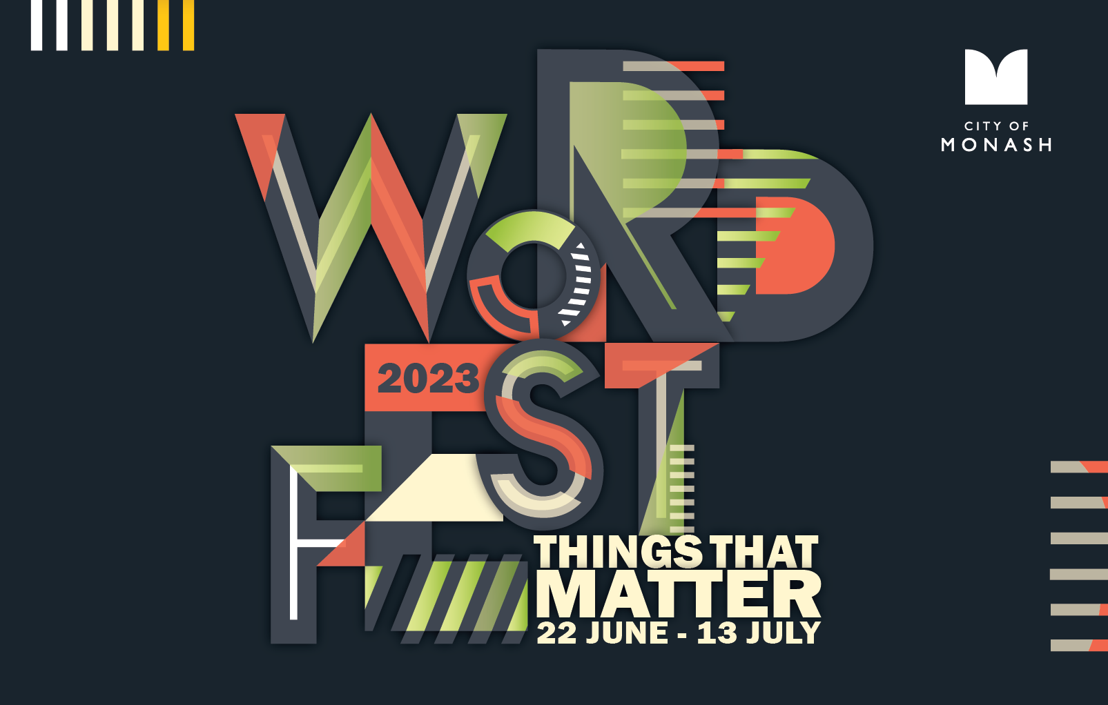 WordFest logo Things that Matter 22 June - 13 July